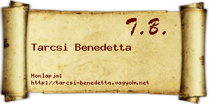 Tarcsi Benedetta névjegykártya